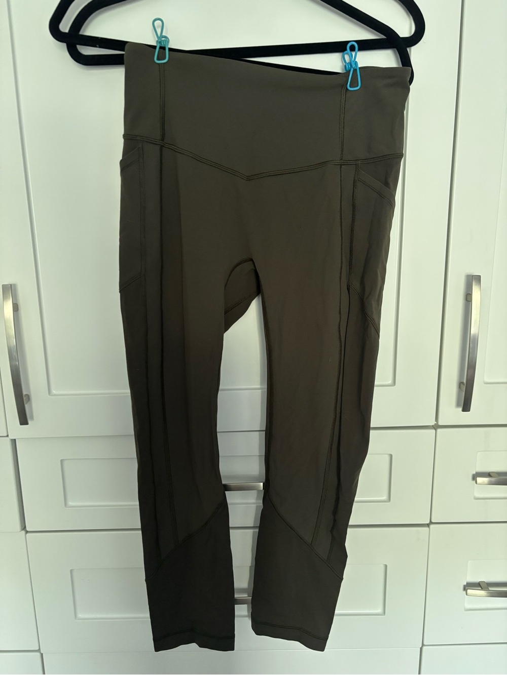 lululemon athletica Dark Olive High-Waist Crop Leggings